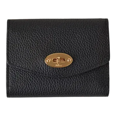 Mulberry Darley Concertina Wallet Black Small Classic Grain