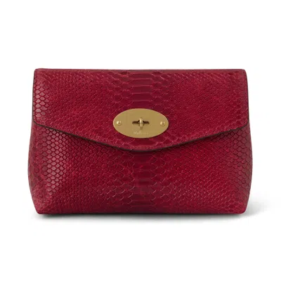 Mulberry Darley Cosmetic Pouch In Burgundy