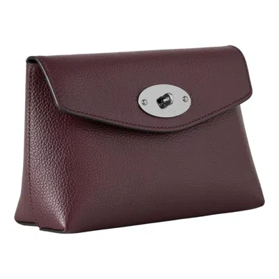 Mulberry Darley Cosmetic Pouch Black Cherry Small Classic Grain