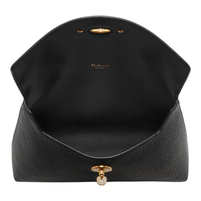 Mulberry Darley Cosmetic Pouch Black Small Classic Grain