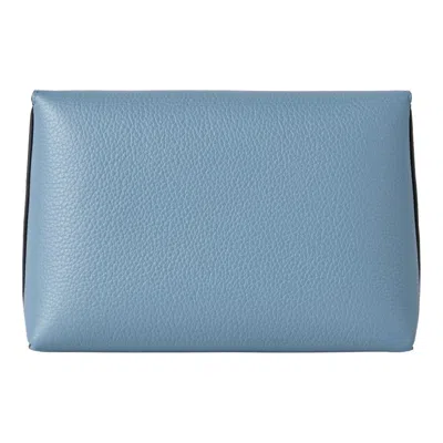 Mulberry Darley Cosmetic Pouch Brighton Blue Small Classic Grain