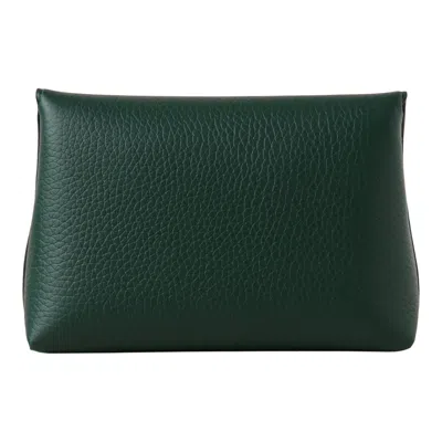 Mulberry Darley Cosmetic Pouch  Green Heavy Grain