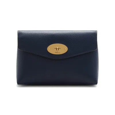 Mulberry Darley Cosmetic Pouch Scg In Bright Navy