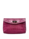 Mulberry Darley Crocodile-embossed Clasp Makeup Bag
