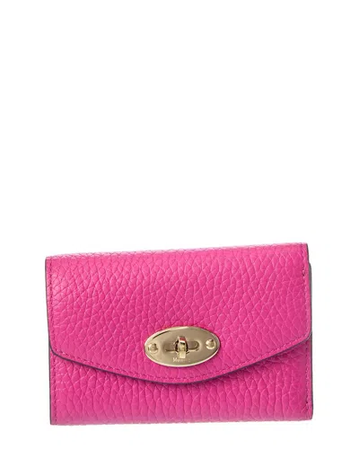 Mulberry Darley Folded Leather Card Case In Pink