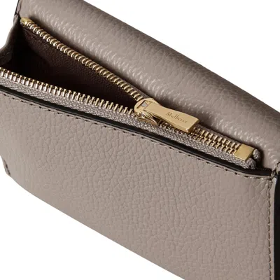 Mulberry Darley Folded Multi-card Wallet Cashmere Taupe Small Classic Grain