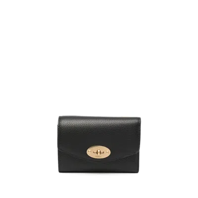 Mulberry Darley Folded Multi-card Wallet Black Small Classic Grain
