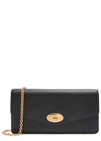 Mulberry Darley Grained Leather Clutch In Black