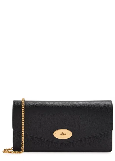 Mulberry Darley Grained Leather Clutch In Black