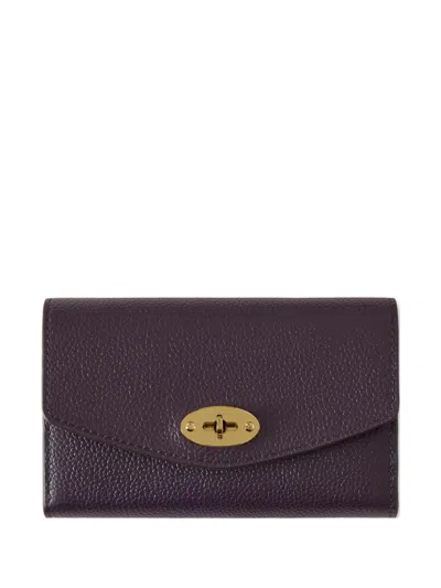 Mulberry Darley Grained Leather Wallet In Red
