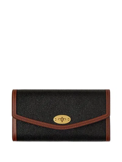 Mulberry Darley Grained Wallet In Black