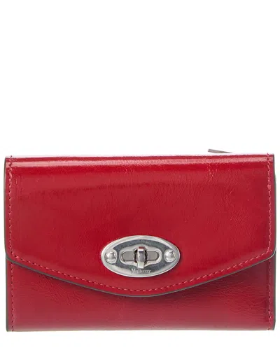 Mulberry Darley Leather Card Case In Red