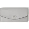 Mulberry Darley Leather Continental Wallet In Pale Grey