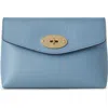 Mulberry Darley Leather Cosmetics Pouch In Brighton Blue