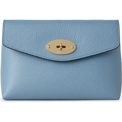 Mulberry Darley Leather Cosmetics Pouch In Brighton Blue