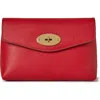 Mulberry Darley Leather Cosmetics Pouch In Scarlet Red