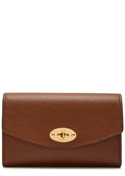Mulberry Darley Medium Grained Leather Wallet In Brown