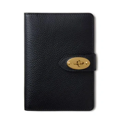 Mulberry Darley Passport Cover Small Classic Grain In Black