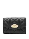 Mulberry Darley Quilted-folded Multi-card Wallet In Black