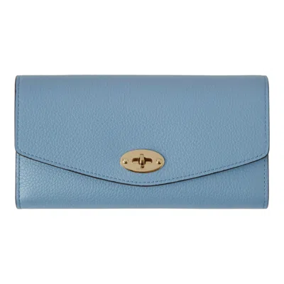Mulberry Darley Wallet Brighton Blue Small Classic Grain