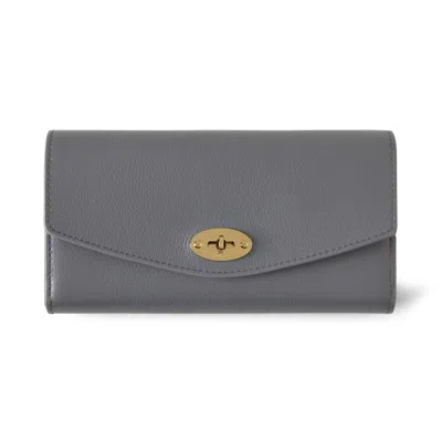 Mulberry Darley Wallet In Foggy Grey Small Classic Grain