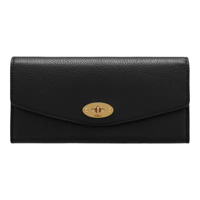 Mulberry Darley Wallet Small Classic Grain In Blue