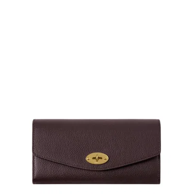 Mulberry Darley Wallet Small Classic Grain In Burgundy