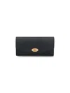 Mulberry Chain Strap Wallet Gold Tone Hardware Pebbled In Black