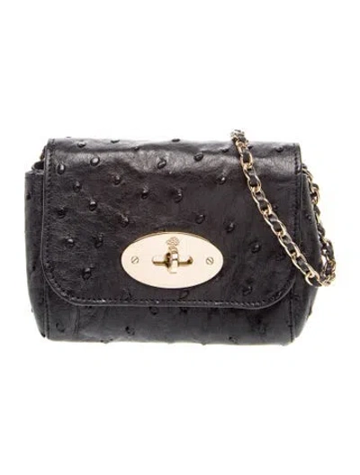 Pre-owned Mulberry Embossed Leather Crossbody Bag In Black