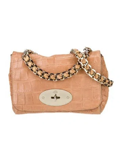 Pre-owned Mulberry Embossed Leather Shoulder Bag In Neutral