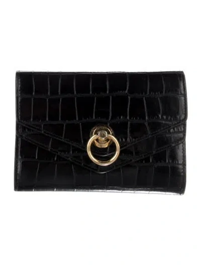 Pre-owned Mulberry Embossed Leather Wallet In Black
