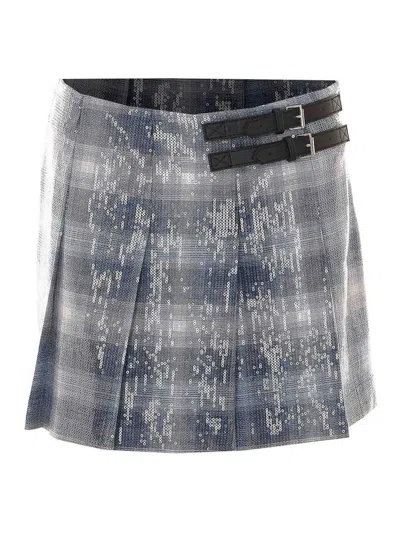 Mulberry Falda Semilarga - Azul