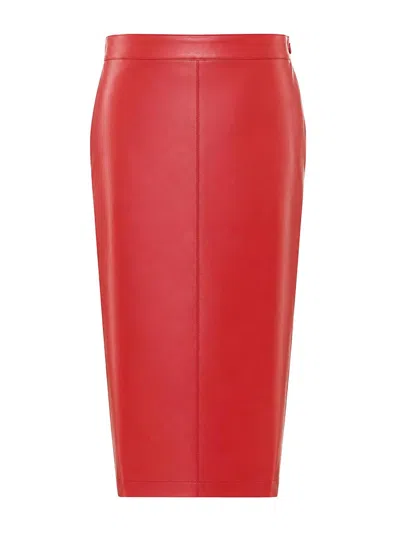 Mulberry Falda Semilarga - Rojo In Red