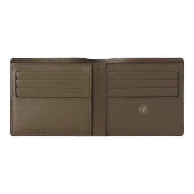 Mulberry Farringdon 8 Card Wallet Linen Green Small Classic Grain