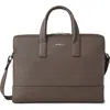 Mulberry Farringdon Leather Briefcase In Taupe Brown
