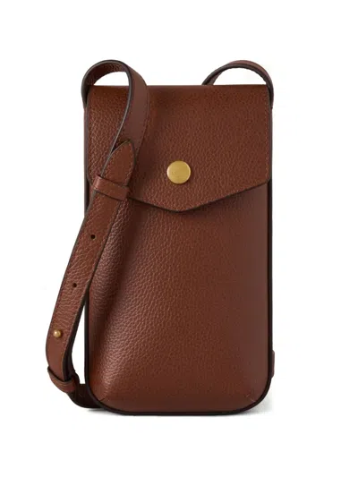 Mulberry Flap Textured Phone Mini Bag In Brown