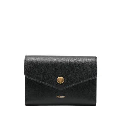 Mulberry Flap Wallet In Black