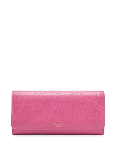 Pre-owned Mulberry Flap Wallet In Pink