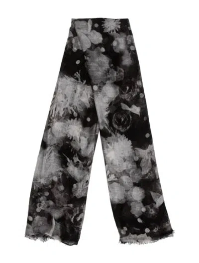 Pre-owned Mulberry Floral Print Scarf In Black