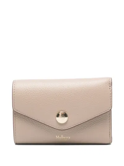 Mulberry Folded Classic Grain Wallet In Neutral