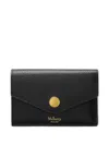 Mulberry Folded Leather Wallet In Black