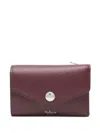 Mulberry Folded Multi-card Leather Wallet In Burgundy