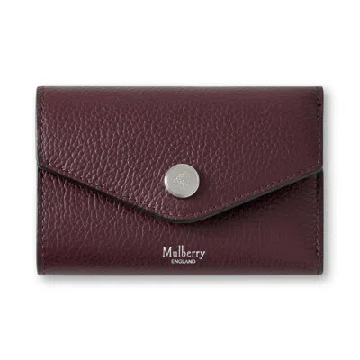 Mulberry Folded Multi-card Wallet Black Cherry