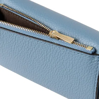 Mulberry Folded Multi-card Wallet Brighton Blue Small Classic Grain