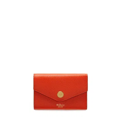 Mulberry Folded Multi-card Wallet In Orange