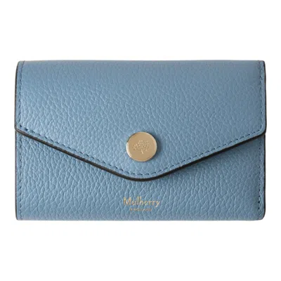 Mulberry Folded Multi-card Wallet Brighton Blue Small Classic Grain