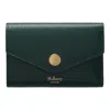 Mulberry Envelope Logo Wallet In Green