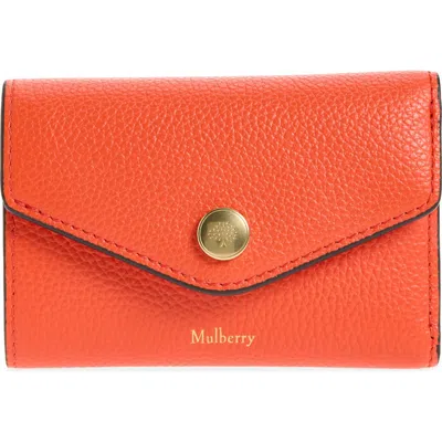 Mulberry Folded Multi-card Wallet In Orange
