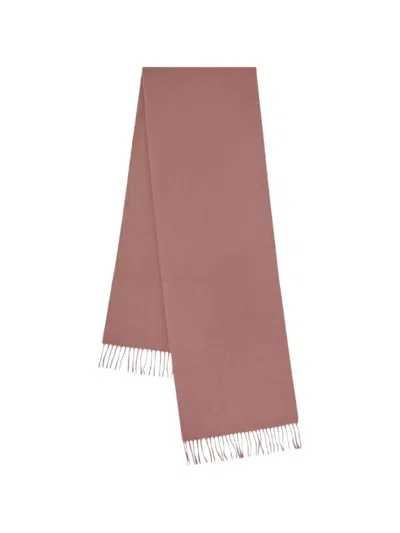 Mulberry Fringed Cashmere Scarf In Pink