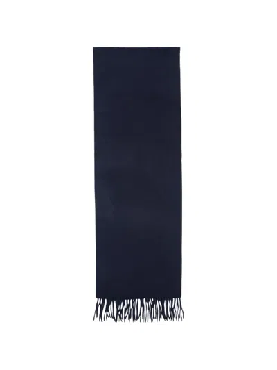 Mulberry Fringed-hem Scarf In Blue